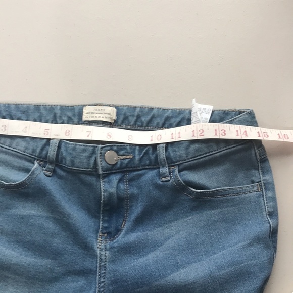 GIORDANO low rise skinny tapered light wash jeans 27 - Picture 9 of 13